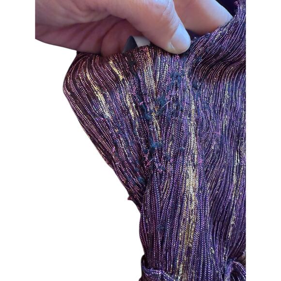 Monique Lhuillier purple and gold gown
 - Size - Picture 5 of 16